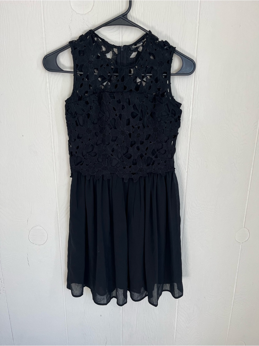 Girls' Black Lace Bodice Dress